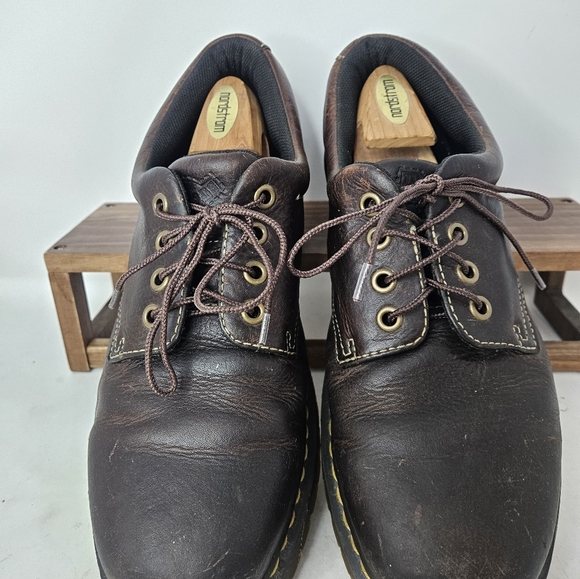Dr. Martens Brown Oxfords with Classic Round Toe and Thick Soles - Picture 2 of 8